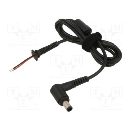 1 pcs x AKYGA - AK-SC-02 - Cable, 2x0.5mm2, wires,DC 7,4/5,0 plug, angled, black, 1.2m