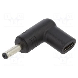 1 pcs x AKYGA - AK-ND-C15 - Adapter, DC 4,0/1,35 plug,USB C socket, black, 100W, 5A