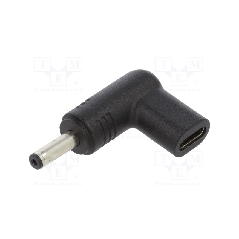 1 pcs x AKYGA - AK-ND-C15 - Adapter, DC 4,0/1,35 plug,USB C socket, black, 100W, 5A