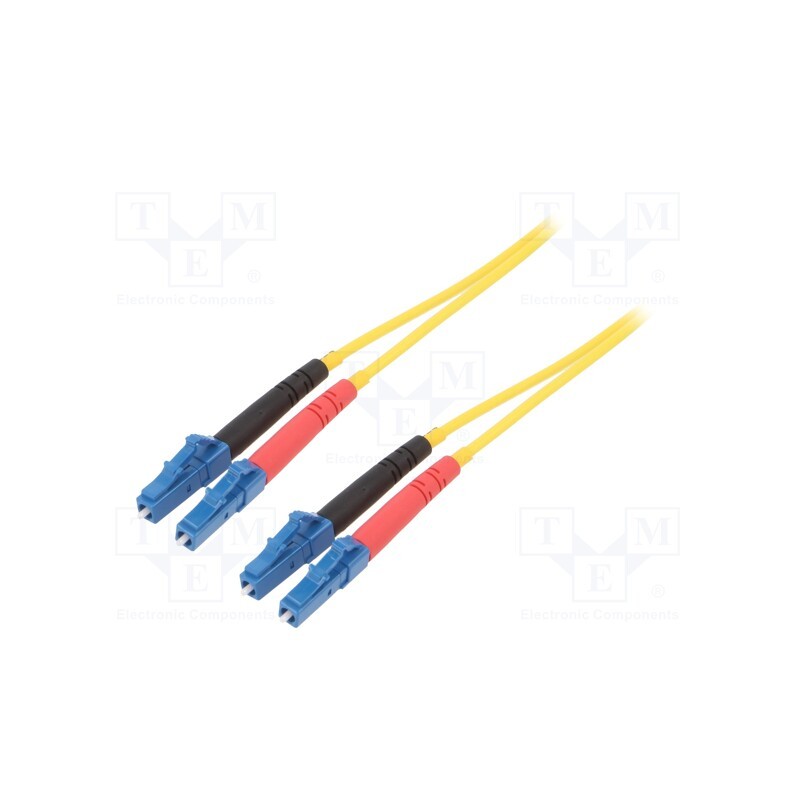 1 pcs x FIBRAIN - G-LC-LC-S-001.0-DX-D-18-Y - Fiber patch cord, LC/UPC,both sides, 1m, Optical fiber: 9/125um