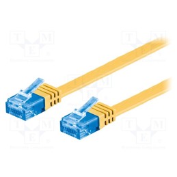 1 pcs x Goobay - 96318 - Patch cord, U/UTP, 6a, stranded, Cu, PVC, yellow, 2m, 32AWG