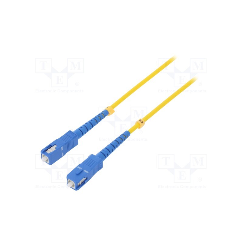 1 pcs x QOLTEC - 54298 - Fiber patch cord, SC/UPC,both sides, 2m, Optical fiber: 9/125um