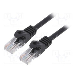 1 pcs x GEMBIRD - PP6U-5M/BK - Patch cord, U/UTP, 6, stranded, CCA, PVC, black, 5m, 26AWG
