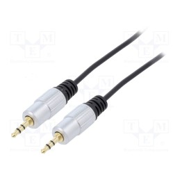 1 pcs x QOLTEC - 52339 - Cable, Jack 3.5mm plug,RCA plug x2, 1m, Plating: gold-plated