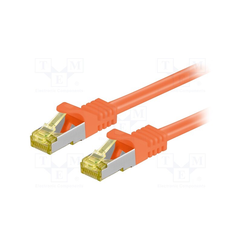 1 pcs x Goobay - 91615 - Patch cord, S/FTP, 6a, stranded, Cu, LSZH, orange, 3m, 26AWG