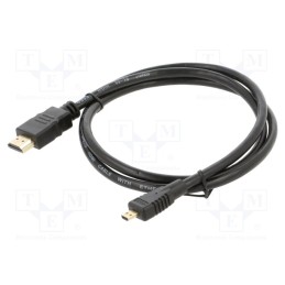 1 pcs x SAVIO - SAVKABELCL-39 - Cable, HDMI 1.4, HDMI plug,micro HDMI plug, Len: 1m, black, 32AWG