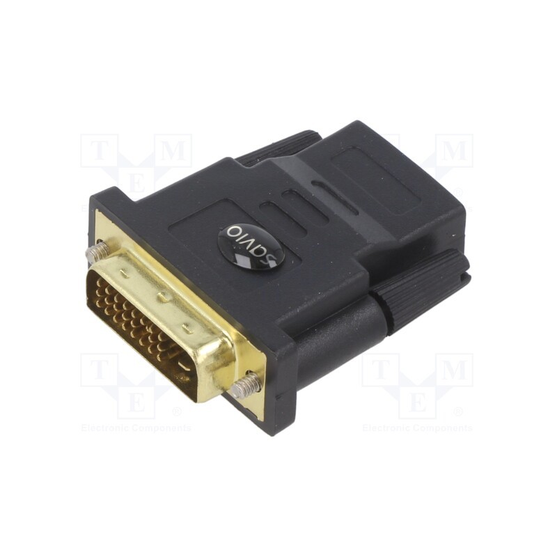 1 pcs x SAVIO - SAVKABELCL-21 - Adapter, DVI-D (24+1) plug,HDMI socket, black