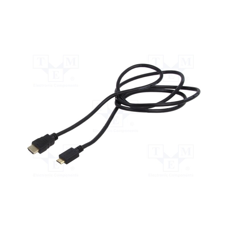 1 pcs x SAVIO - SAVKABELCL-09 - Cable, HDMI 1.4, HDMI plug,mini HDMI plug, Len: 1.5m, black, 30AWG