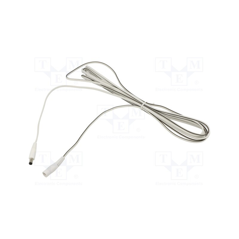 1 pcs x WEST POL - P21-C21-T050-500WH - Cable, 2x0.5mm2, DC 5,5/2,1 plug,DC 5,5/2,1 socket, straight