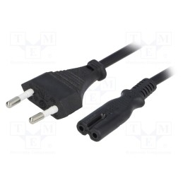 1 pcs x Goobay - 50084 - Cable, 2x0.75mm2, CEE 7/16 (C) plug,IEC C7 female, PVC, 1.5m