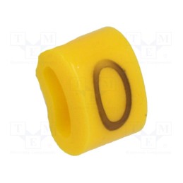 1 pcg x KURANT - MZ-0/O - Markers, Marking: O, 1.1÷2.5mm, H: 3mm, A: 6mm, -30÷100°C, leaded