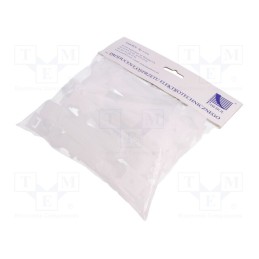 1 pcg x PAWBOL - H.7207A - Cable strap clip, white, L: 100mm, 25pcs, UP-30, Ø: 30mm