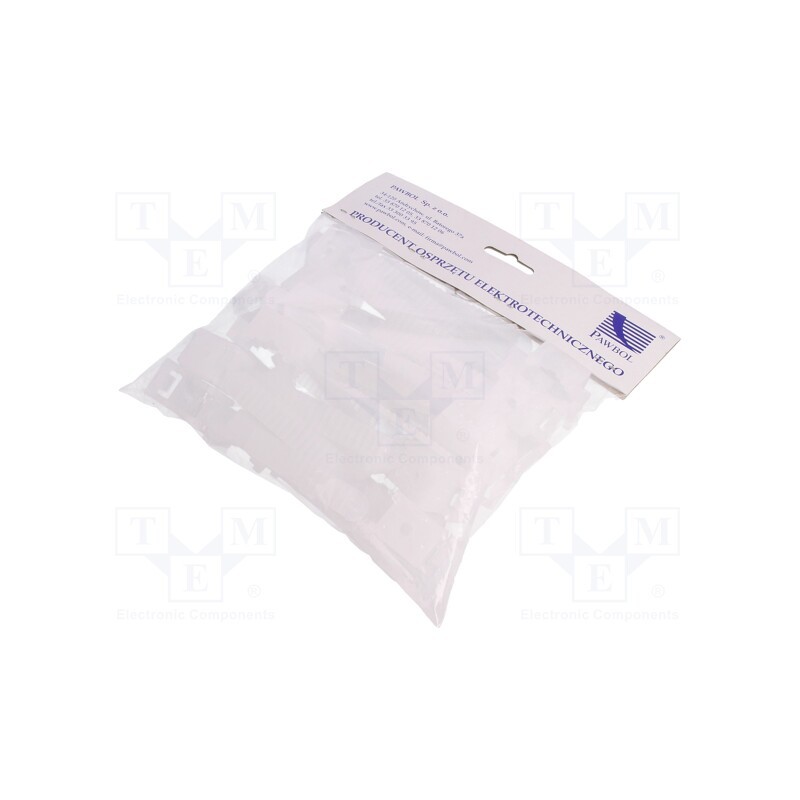 1 pcg x PAWBOL - H.7207A - Cable strap clip, white, L: 100mm, 25pcs, UP-30, Ø: 30mm