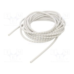 1 pcg x HELLERMANNTYTON - 161-41105 - Spiral wrapping, ØBundle : 5÷20mm, polyetylene, grey, L: 5m, UL94HB