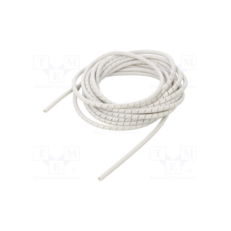 1 pcg x HELLERMANNTYTON - 161-41105 - Spiral wrapping, ØBundle : 5÷20mm, polyetylene, grey, L: 5m, UL94HB