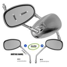 Mirrors chrome atv quad bashan loncin eagle m10