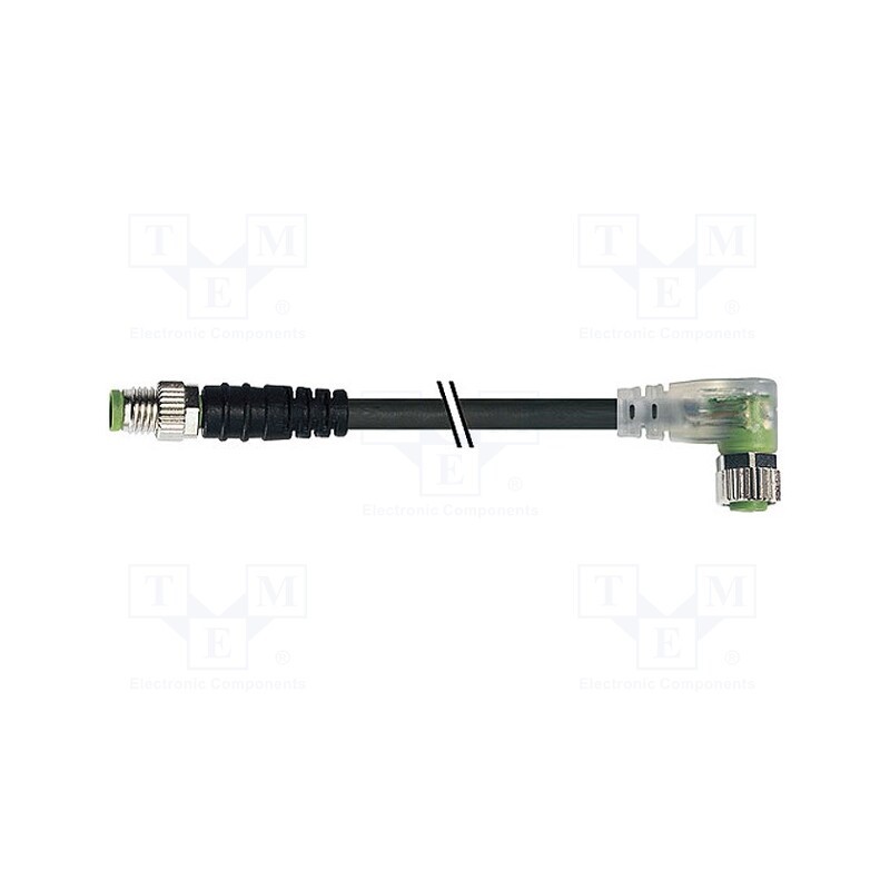 1 pcs x MURR ELEKTRONIK - 7000-88041-6200200 - Connection lead, M8, PIN: 3, 2m, plug, 4A, -30÷80°C, PUR,PVC, IP67