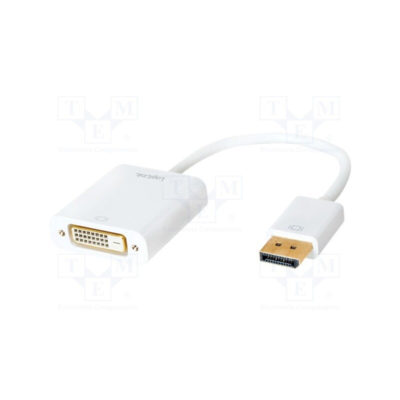 1 pcs x LOGILINK - CV0058B - Adapter, DisplayPort 1.2, DisplayPort plug,DVI-D (24+1) socket