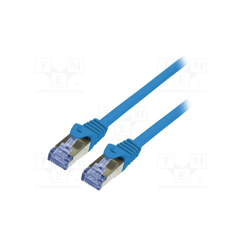 1 pcs x LOGILINK - CQ5026S - Patch cord, S/FTP, 6a, stranded, Cu, LSZH, blue, 0.5m, 26AWG