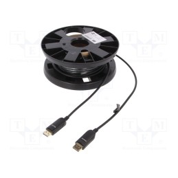 1 pcs x Goobay - - - Cable, DisplayPort 1.4,HDCP 2.2,optical, 20m, black