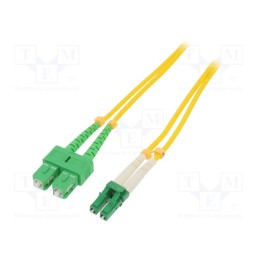 1 pcs x QOLTEC - 54035 - Fiber patch cord, LC/APC,SC/APC, 1m, Optical fiber: 9/125um, LSZH