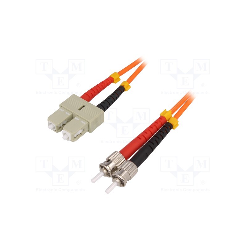 1 pcs x LOGILINK - FP2SS03 - Fiber patch cord, OM2, SC/UPC,ST/UPC, 3m, Optical fiber: 50/125um