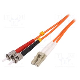 1 pcs x LOGILINK - FP2LT05 - Fiber patch cord, OM2, LC/UPC,ST/UPC, 5m, Optical fiber: 50/125um