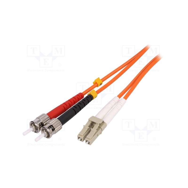 1 pcs x LOGILINK - FP2LT02 - Fiber patch cord, OM2, LC/UPC,ST/UPC, 2m, Optical fiber: 50/125um