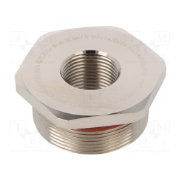 1 pcs x HUMMEL - 1.879.4020.50 - Reduction of threads for glands, Int.thread: M20, brass, nickel