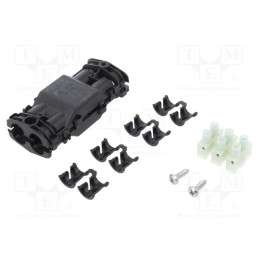 1 pcs x HELLERMANNTYTON - 435-01655 - Gel cable joint, RELICON, polyamide, IP68, black, Y: 105mm, X: 44mm