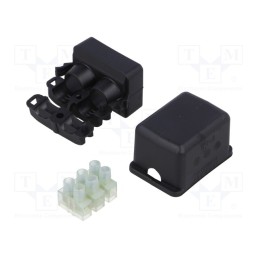 1 pcs x HELLERMANNTYTON - 435-01653 - Gel cable joint, RELICON, polyamide, IP68, black, Y: 38mm, X: 42.5mm