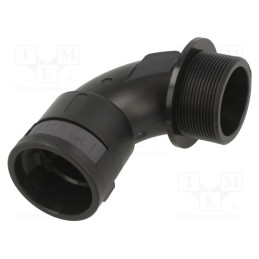 1 pcs x PMA - BVBD-M409GT - 90° angled connector, Thread: metric,outside, polyamide 6, black