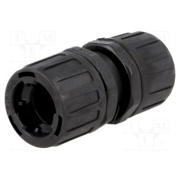 1 pcs x HELLERMANNTYTON - 166-24600 - Connector, polyamide, HelaGuard, -50÷135°C, IP66, black, UL94V-2