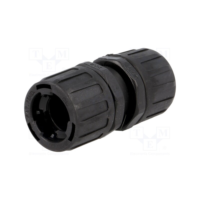 1 pcs x HELLERMANNTYTON - 166-24600 - Connector, polyamide, HelaGuard, -50÷135°C, IP66, black, UL94V-2