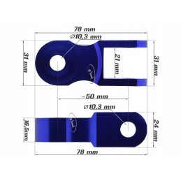 Shock absorber extension adapter fi 10mm blue