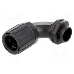 1 pcs x HELLERMANNTYTON - 166-22203 - 90° angled connector, Thread: metric,outside, polyamide, IP66