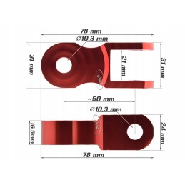 Shock absorber extension adapter fi 10mm red