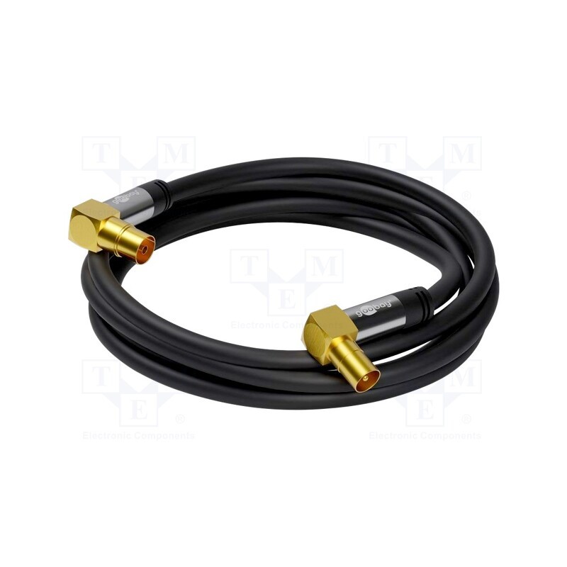 1 pcs x Goobay - 70464 - Cable, 75Ω, 3m, PVC, black