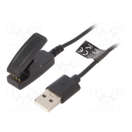 1 pcs x AKYGA - AK-SW-18 - Cable: for smartwatch charging, 1m, black, 1A