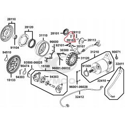 Starter gear kymco maxxer mxu 400 450 465
