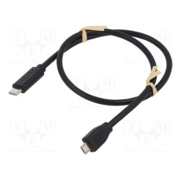 1 pcs x LOGILINK - CU0197 - Cable, USB 2.0, USB B micro plug,USB C plug, 1m, black, 480Mbps