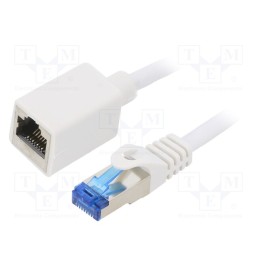 1 pcs x LOGILINK - CQX091S - Extender RJ45, S/FTP, 6a, Cu, LSZH, white, 10m, 26AWG, halogen free