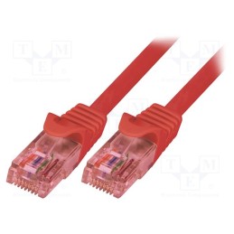 1 pcs x LOGILINK - CQ2074U - Patch cord, U/UTP, 6, stranded, Cu, LSZH, red, 5m, 26AWG