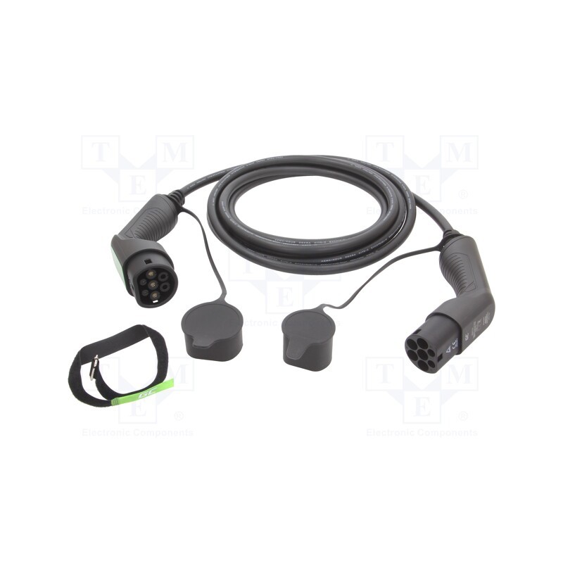 1 pcs x GREEN CELL - EV09 - Cable: eMobility, 230V, 7.2kW, IP55, Type 2,both sides, 5m, 32A