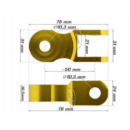 Shock absorber extension adapter fi 10mm gold