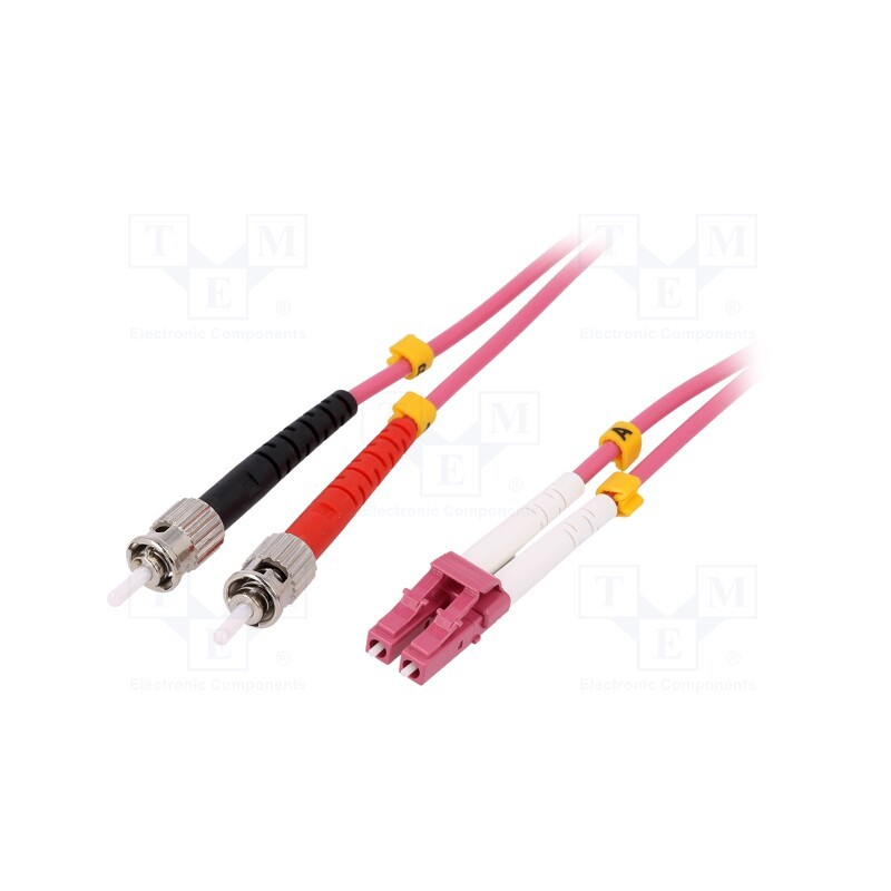 1 pcs x LOGILINK - FP4LT01 - Fiber patch cord, OM4, LC/UPC,ST/UPC, 1m, Optical fiber: 50/125um