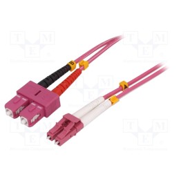 1 pcs x LOGILINK - FP4LS03 - Fiber patch cord, OM4, LC/UPC,SC/UPC, 3m, Optical fiber: 50/125um