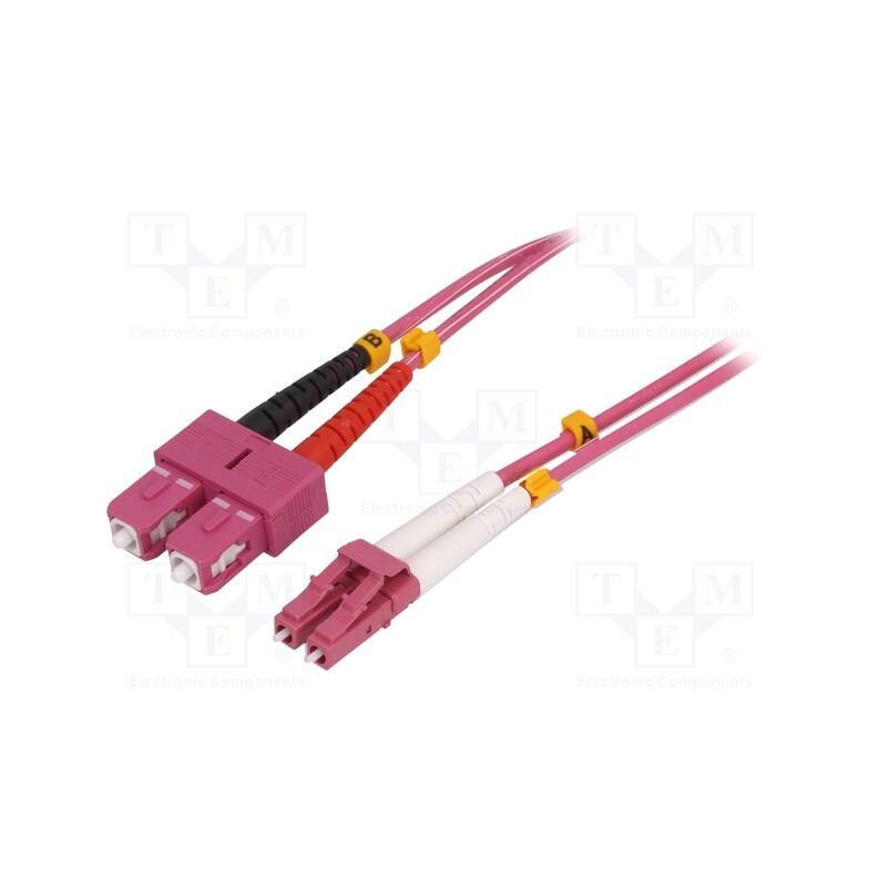 1 pcs x LOGILINK - FP4LS03 - Fiber patch cord, OM4, LC/UPC,SC/UPC, 3m, Optical fiber: 50/125um