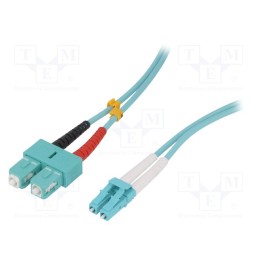 1 pcs x LOGILINK - FP3LS05 - Fiber patch cord, OM3, LC/UPC,SC/UPC, 5m, Optical fiber: 50/125um