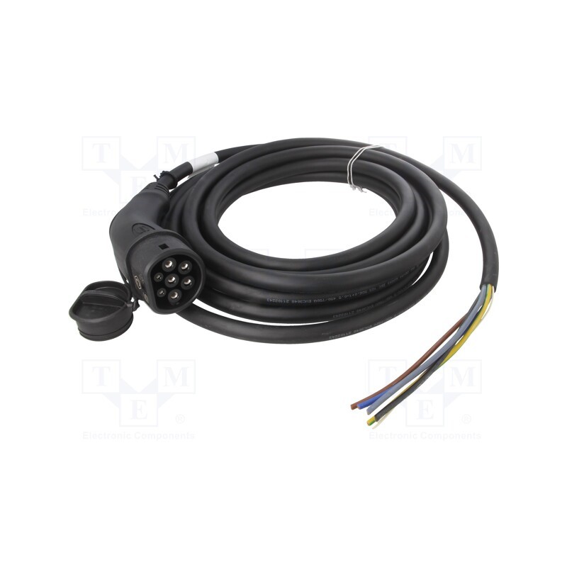 1 pcs x HARTING - 8813758888880A1 - Cable: eMobility, 1x0.5mm2,5x6mm2, 480V, 22kW, IP44, wires,Type 2